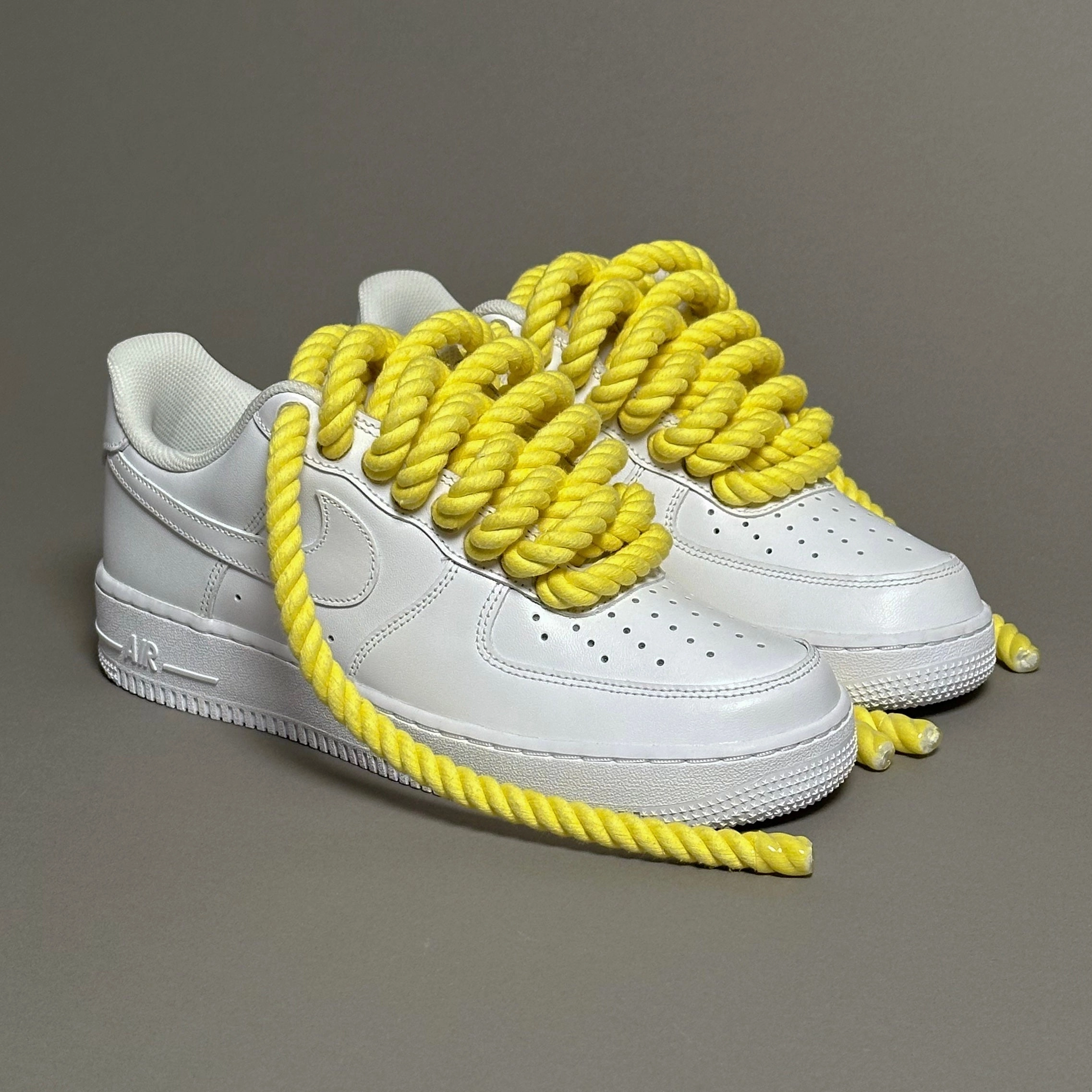 beach running shoe environment Nike Air Force 1 "Rope Laces Yellow Tint" V2