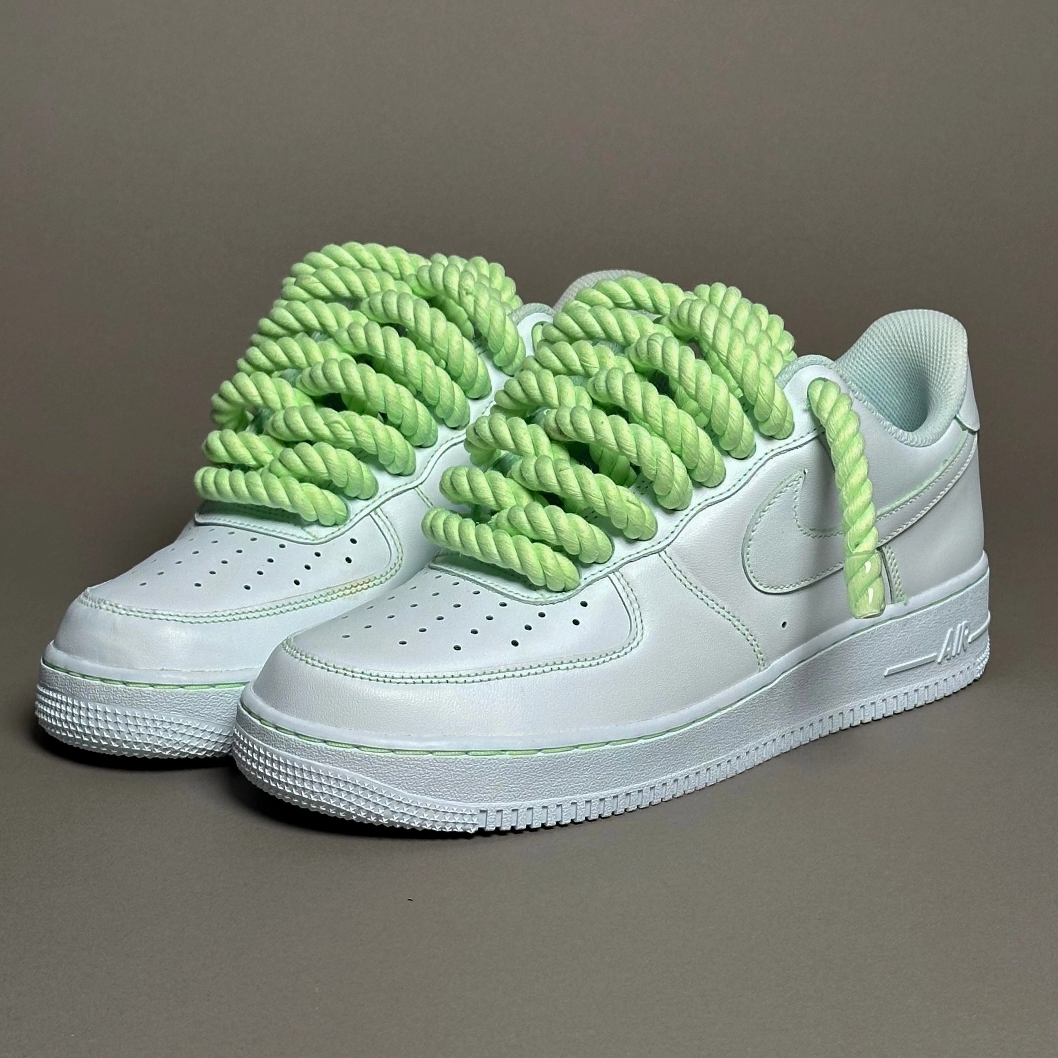 Nike Air Force 1 Rope Laces??Total Neon Green low - impact