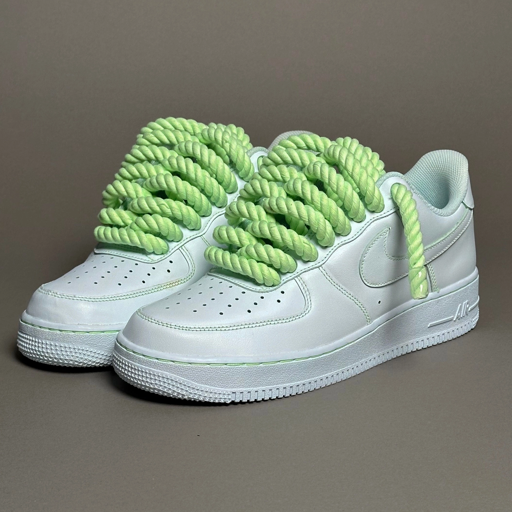 Nike Air Force 1 Rope Laces??Total Neon Green neutral - arch - feature shoes lake shoes
