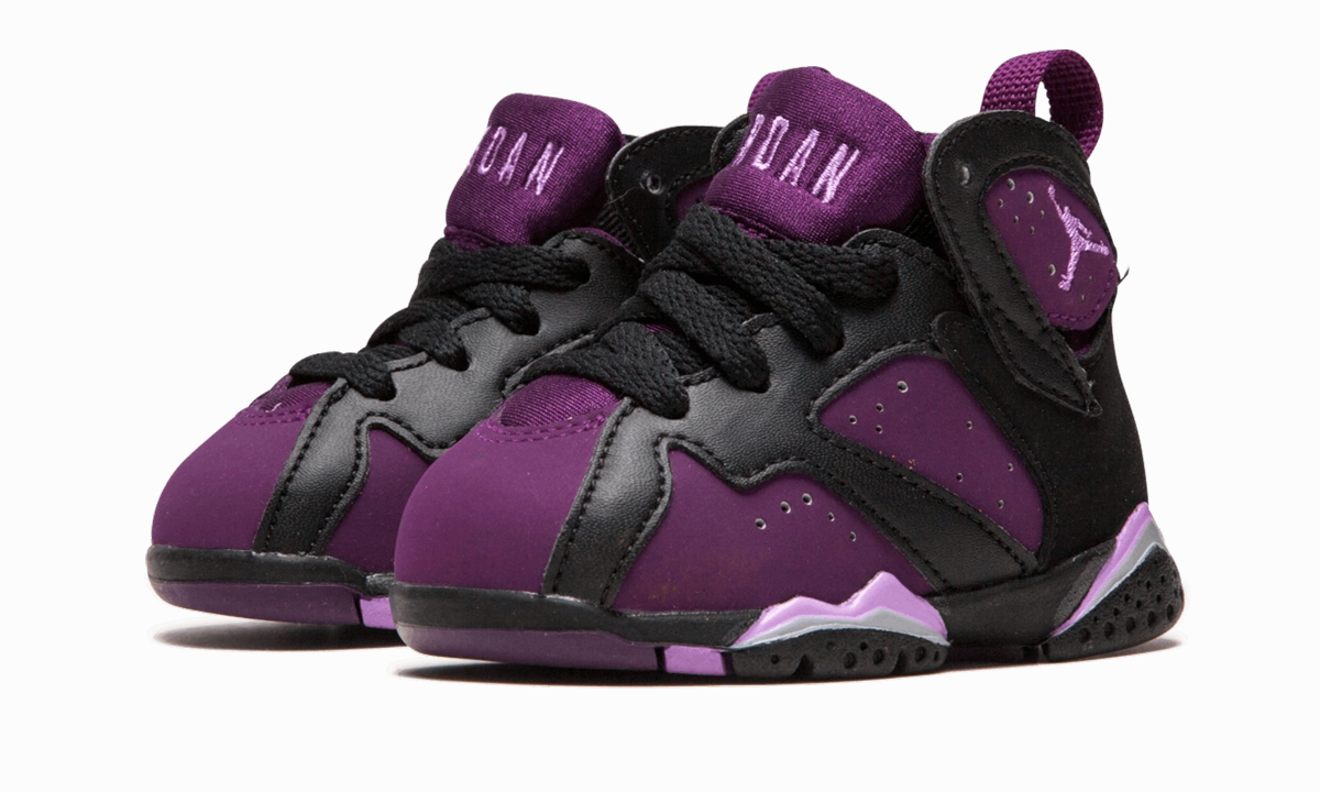 running shoes for tempo runs moisture - wicking socks Jordan 7 Retro GT TD "Mulberry"