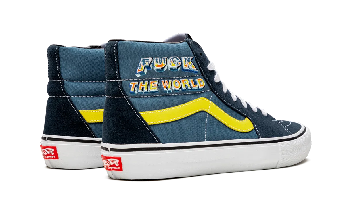 Timeless Style Sk8-Hi Pro "Supreme - F*ck the World - Navy"