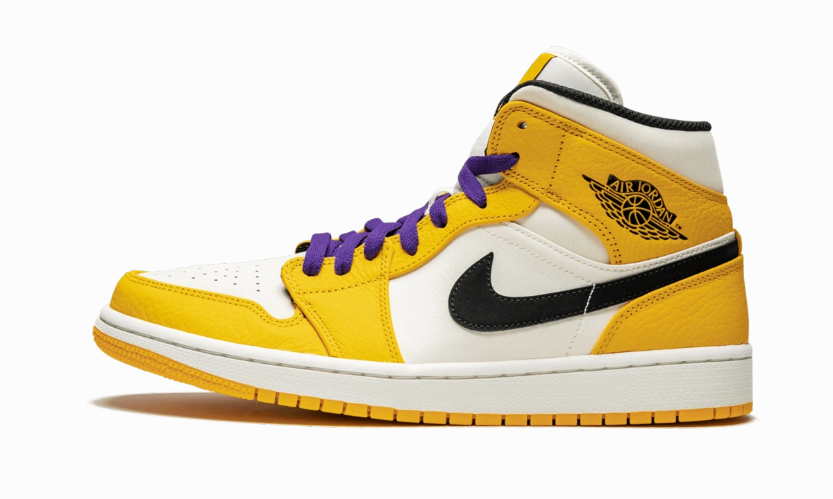 Air Jordan 1 Mid SE "Lakers" Superior support Street Fashion