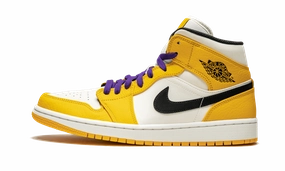 Air Jordan 1 Mid SE "Lakers" Superior support Street Fashion
