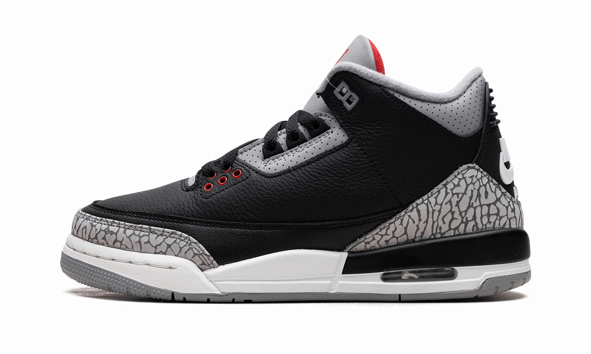 Air Jordan 3 GS "Black Cement" Multi-functional materials Comfortable fit