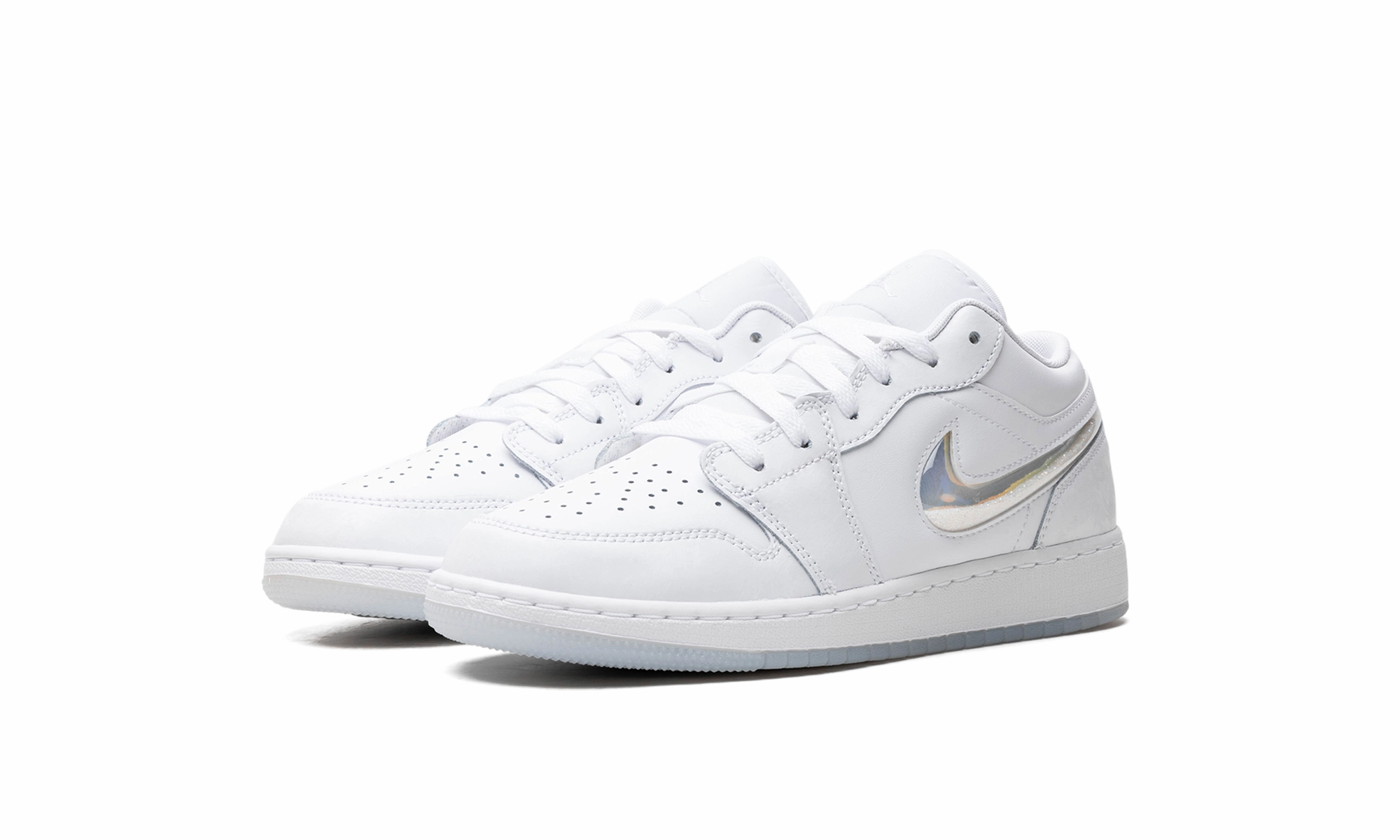 Slip Resistant Luxurious breathability Air Jordan 1 Low GS "Glitter Swoosh"