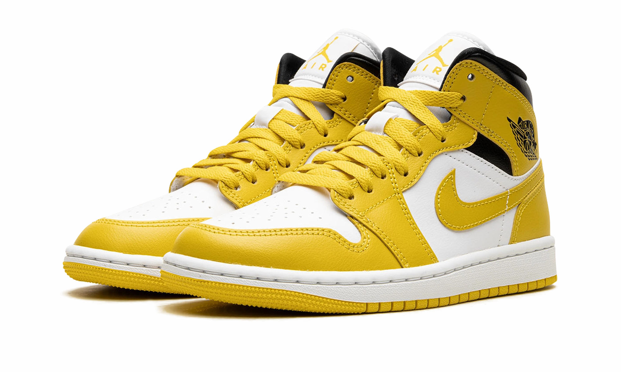 Non-marking sole Luxurious Comfort Air Jordan 1 Mid WMNS "VIVID SULFUR"