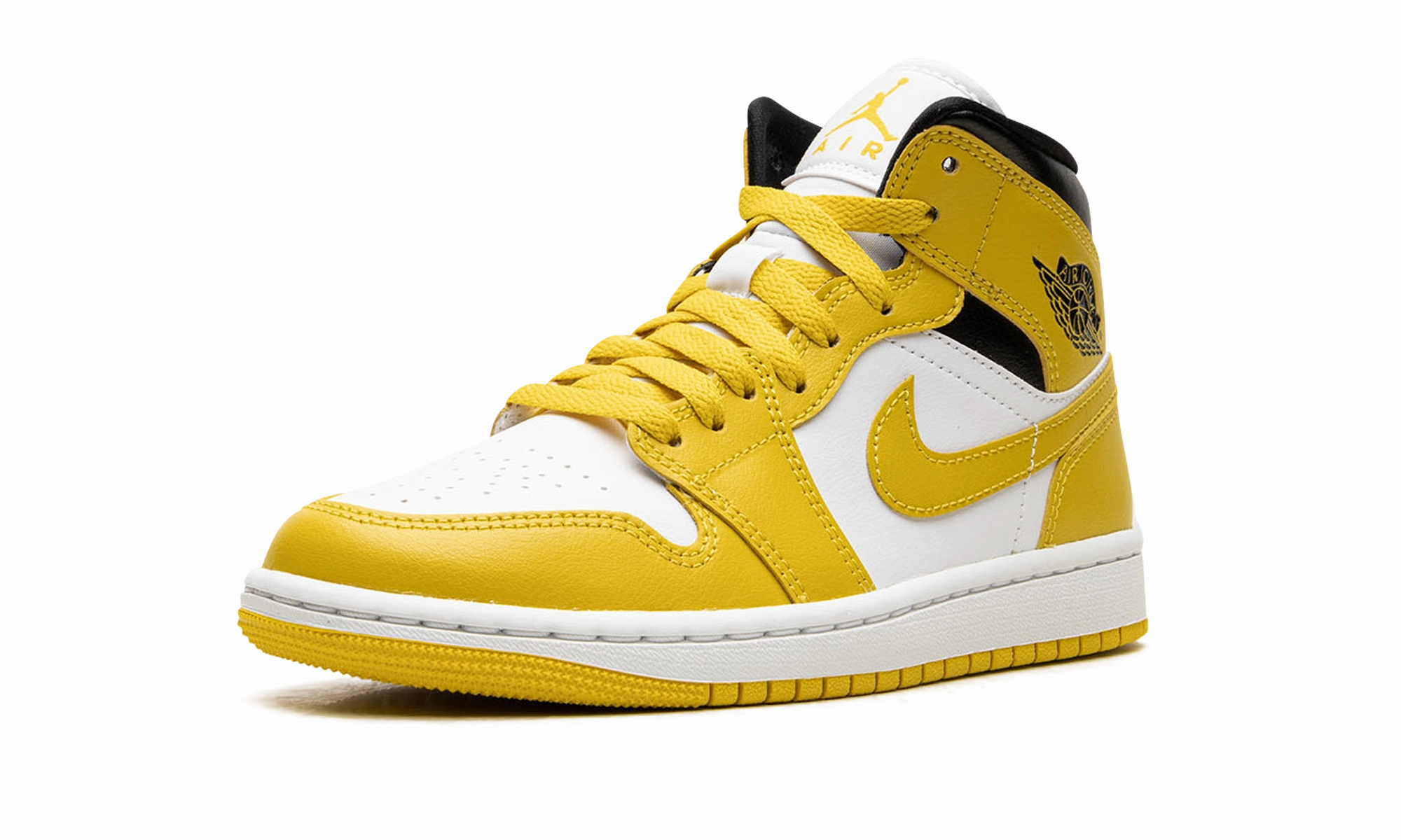 Glam support Air Jordan 1 Mid WMNS "VIVID SULFUR"