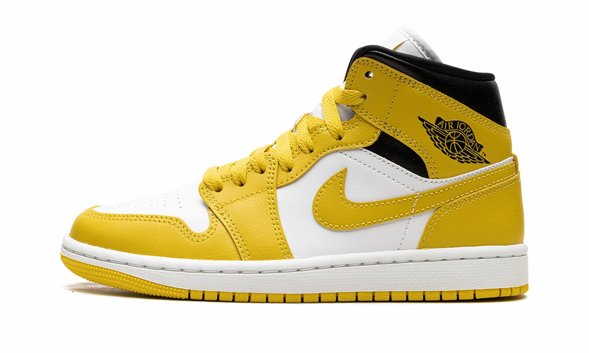 Stretch fit Air Jordan 1 Mid WMNS "VIVID SULFUR"