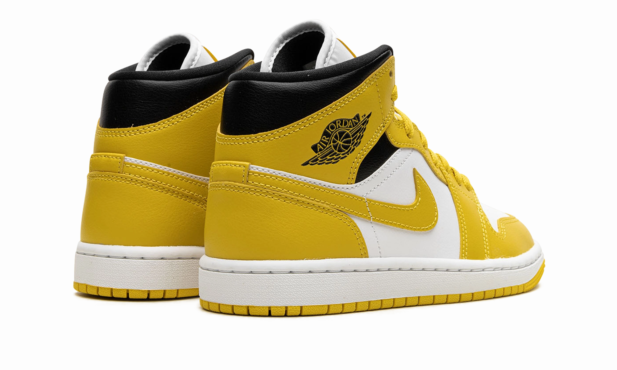 Air Jordan 1 Mid WMNS "VIVID SULFUR" Comfortable Design Daily Runs