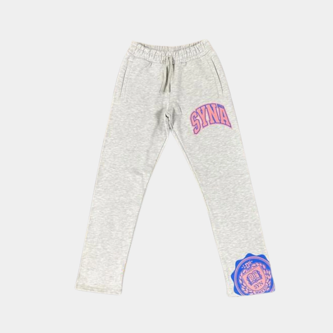 Syna Crest Pack Logo Tracksuit - White/Pink Move Smooth