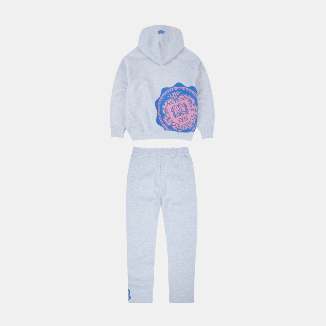 Outdoor Gear Syna Crest Pack Logo Tracksuit - White/Pink