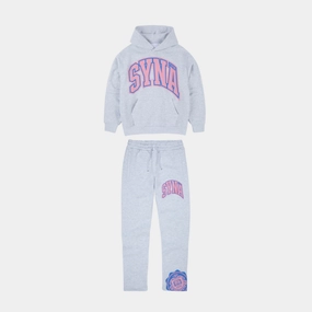 Iconic wear Syna Crest Pack Logo Tracksuit - White/Pink