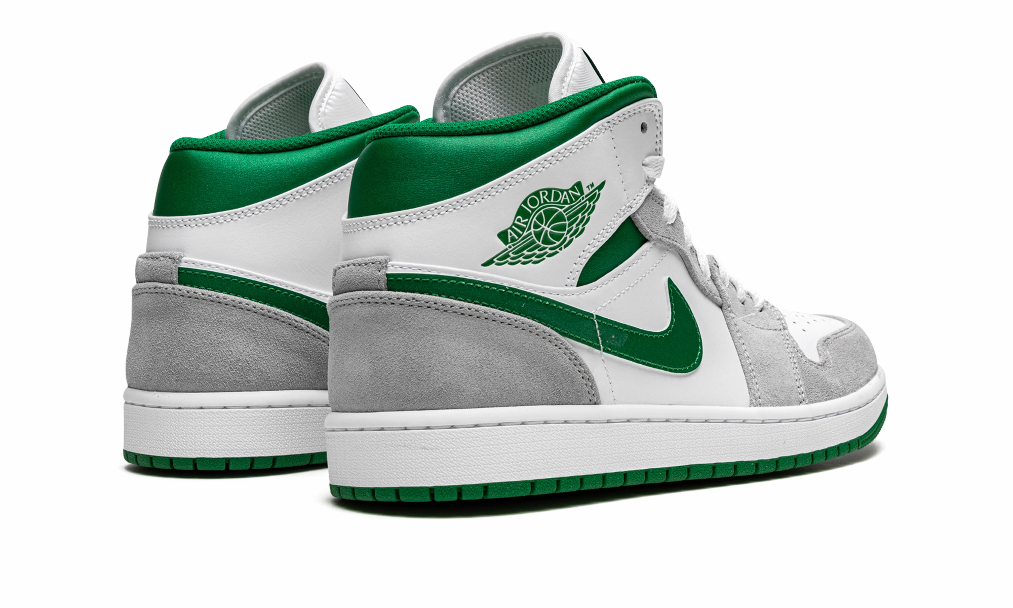 Air Jordan 1 Mid SE "Grey / Pine Green / White" Walk Lifestyle
