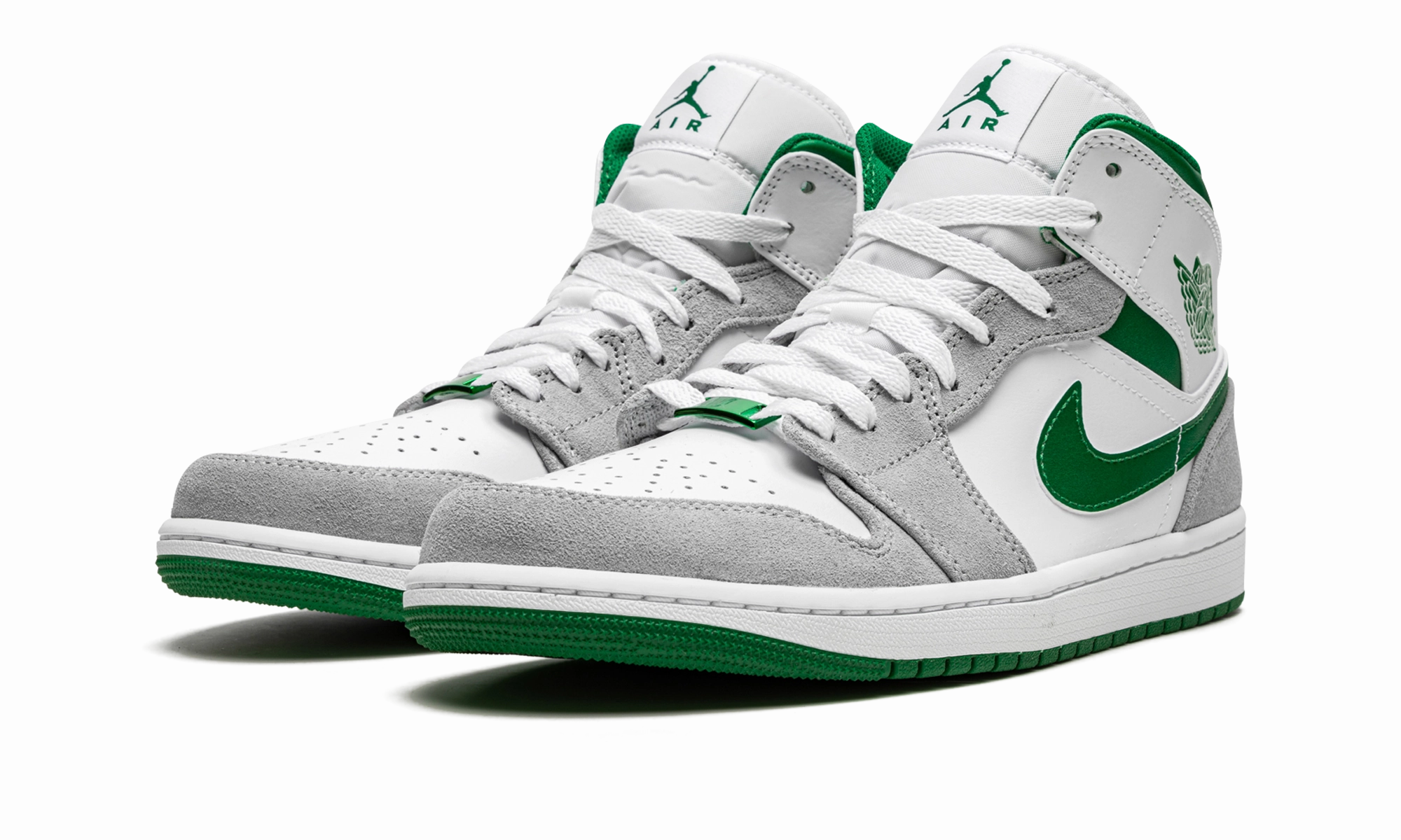 Air Jordan 1 Mid SE "Grey / Pine Green / White" Workout Ready Smart Comfort