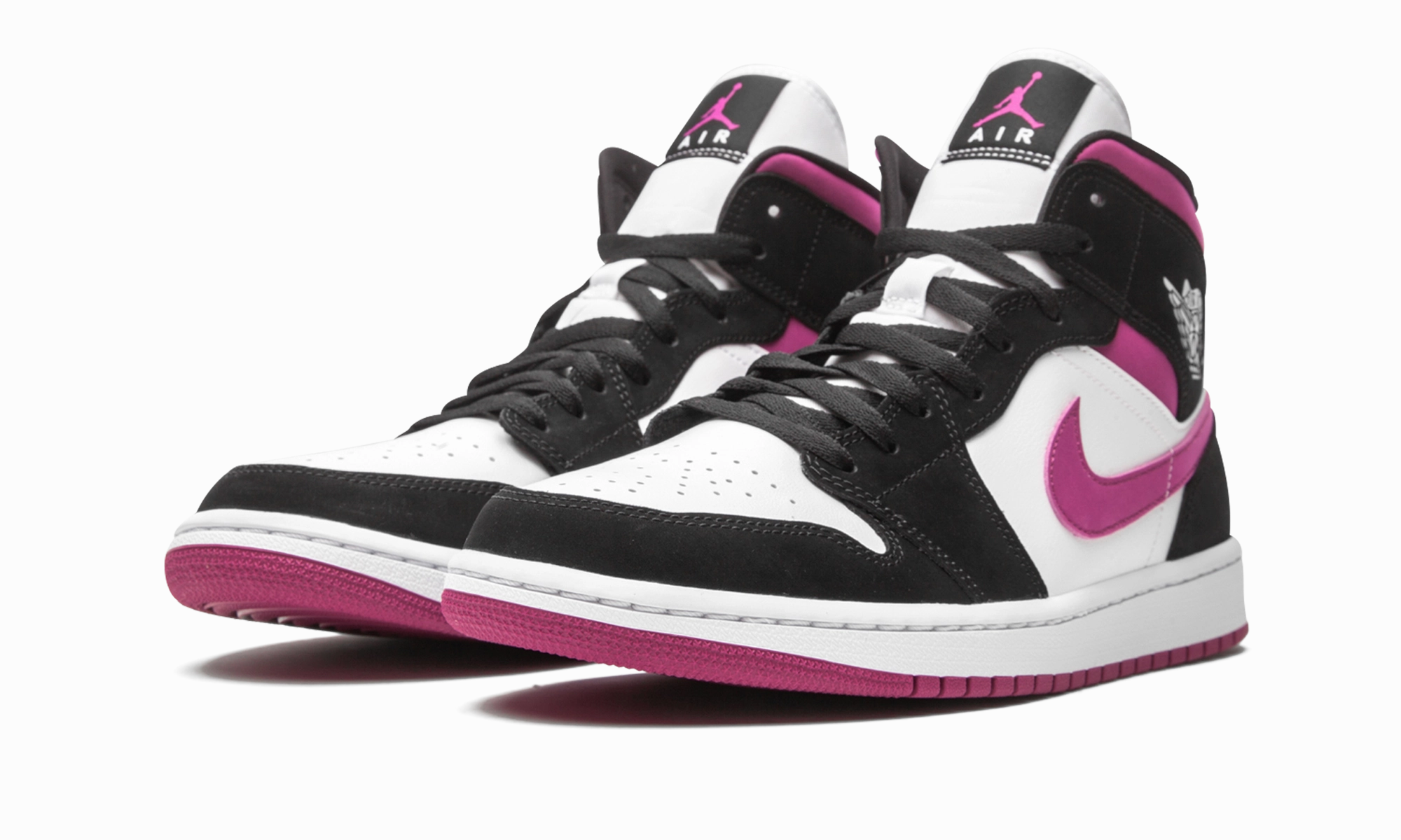 AIR JORDAN 1 MID WMNS "Magenta" Clean Detail
