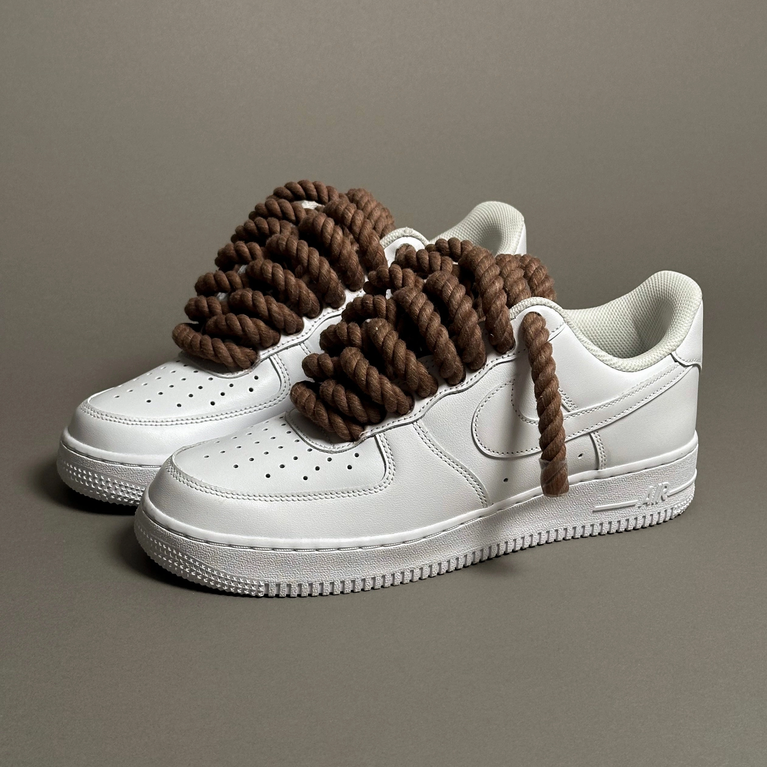 Nike Air Force 1 Rope Laces??Brown autumn shoes running in the wind shoes