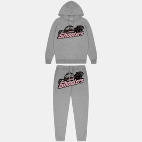 Shock-absorbent flexibility Trapstar London Shooters Hooded Tracksuit - Grey / Pink