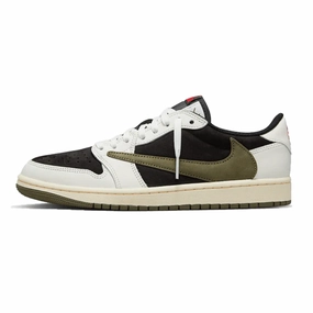 removable - insole - convenience shoes plantar fasciitis shoes Air Jordan 1 Low X Travis Scott Olive