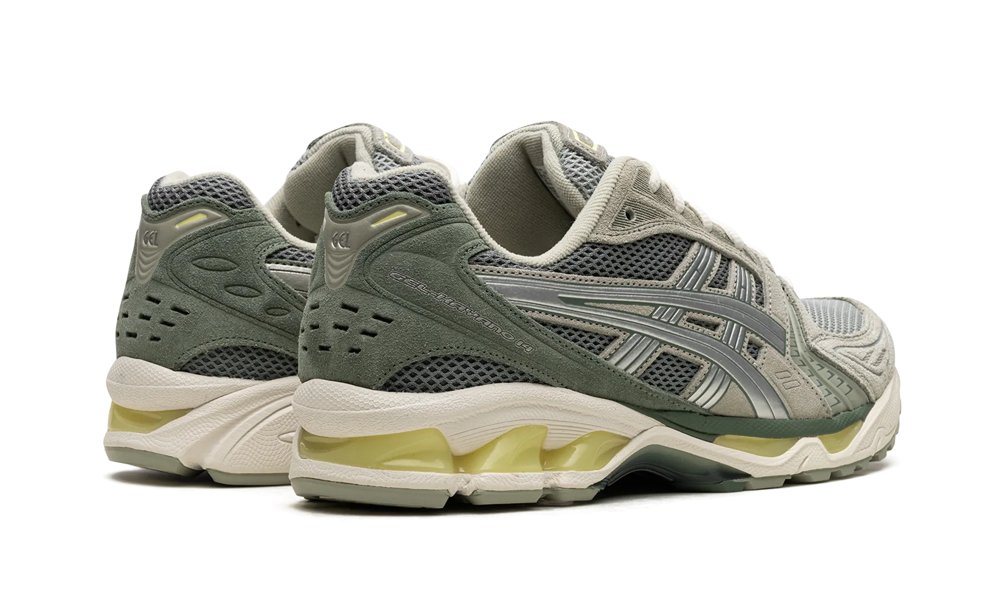 Dark - colored GEL KAYANO 14 "Olive Grey Pure Silver"