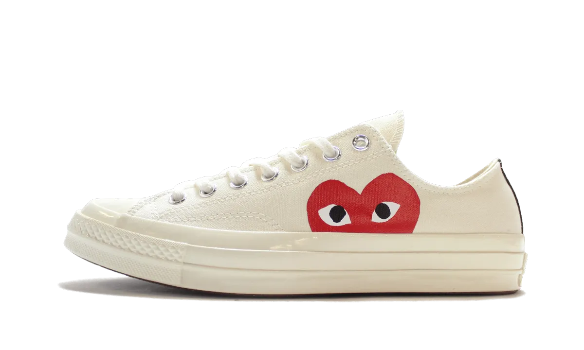 Chuck 70 Ox "Comme Des Garons PLAY / Half Heart White" Roll Step Warm Step