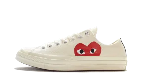 Chuck 70 Ox "Comme Des Garons PLAY / Half Heart White" Roll Step Warm Step