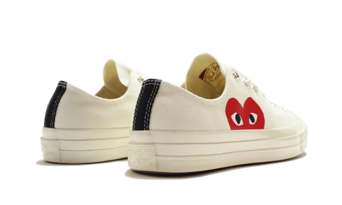 Rubber Outsole Prairie Path Chuck 70 Ox "Comme Des Garons PLAY / Half Heart White"