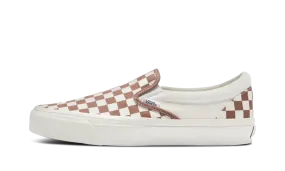Premium Slip-On 98 "Checkerboard - Coffee Brown" Cliff Jog Comfortable Design