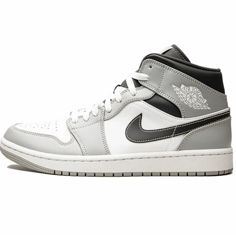 Layered Support Air Jordan 1 Mid Light Smoke Grey