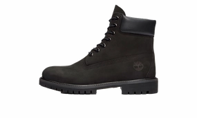6 Inch Lace Up Waterproof Boot "Black" Buckle Closure Minimalist Appeal