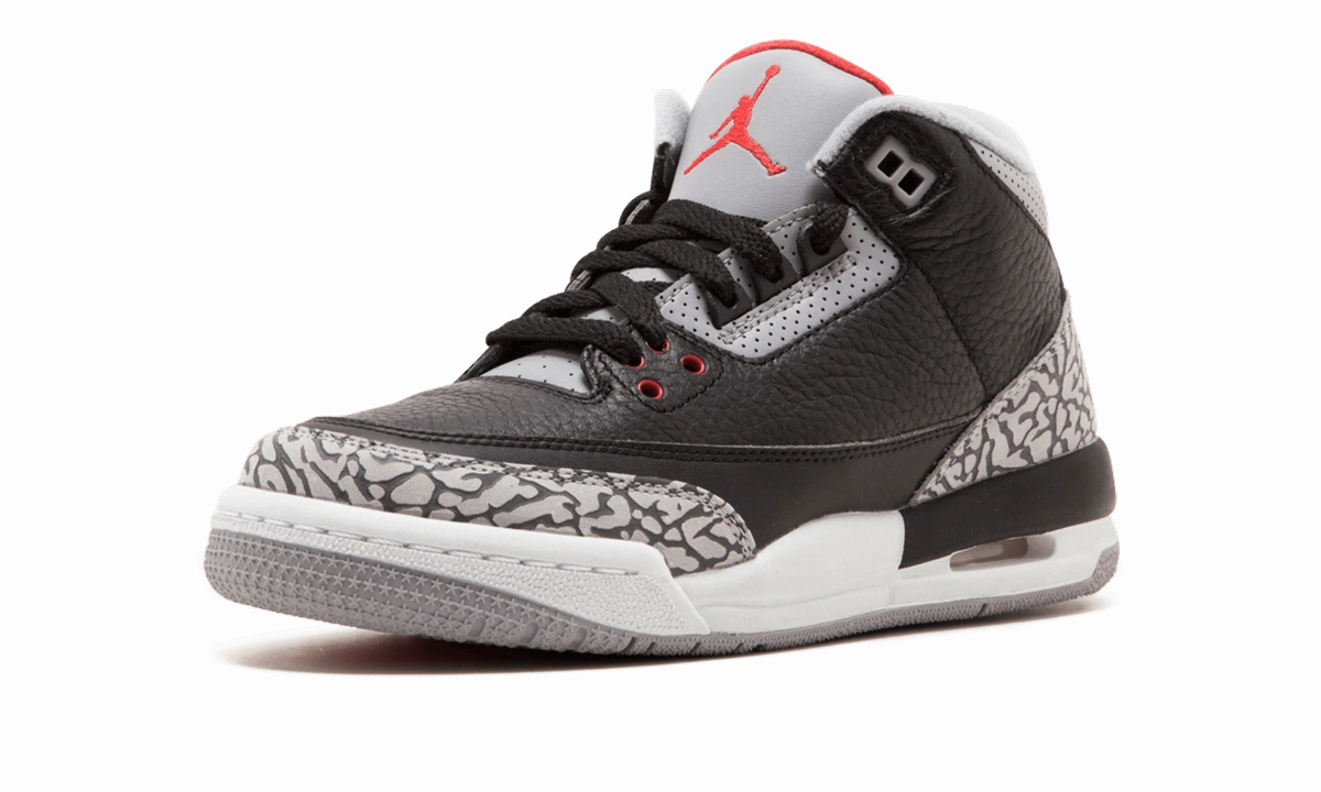 Adaptive Shape Breathable Fit Air Jordan 3 Retro GS "Black Cement 2018"