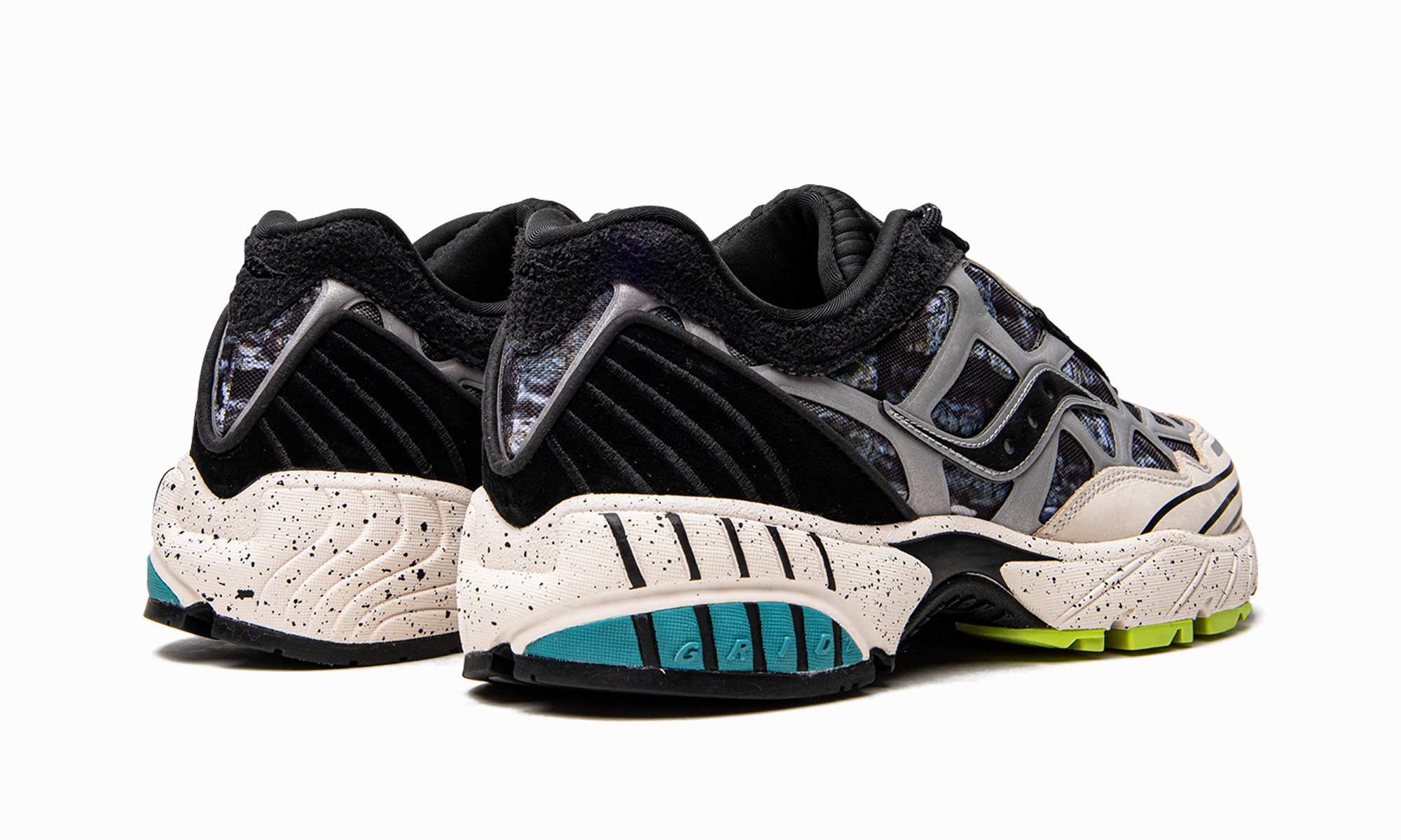 Grid Web Reflect cushioned leather shoes Wide - footed