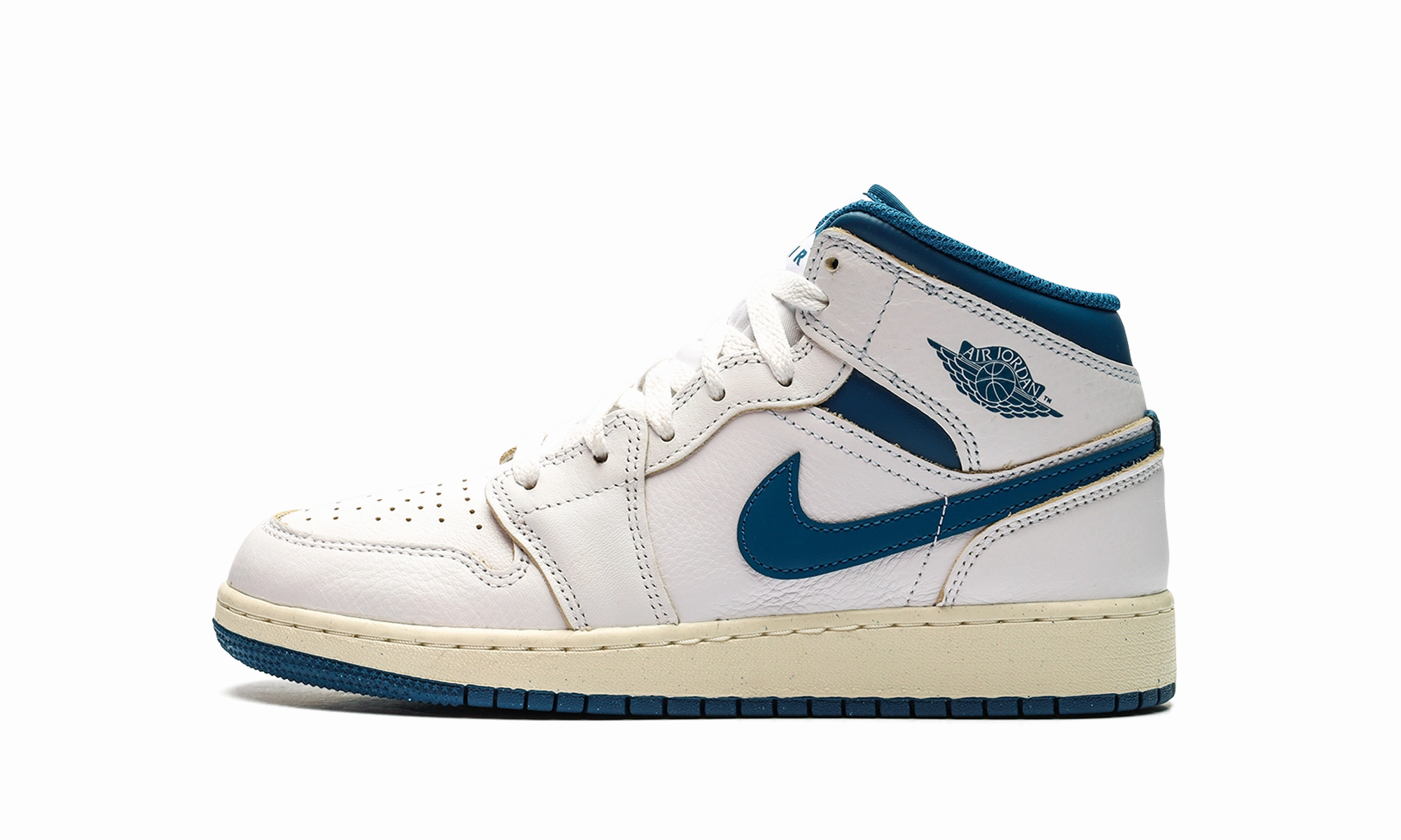 Air Jordan 1 Mid SE GS "INDUSTRIAL BLUE" Shock-absorbent wear