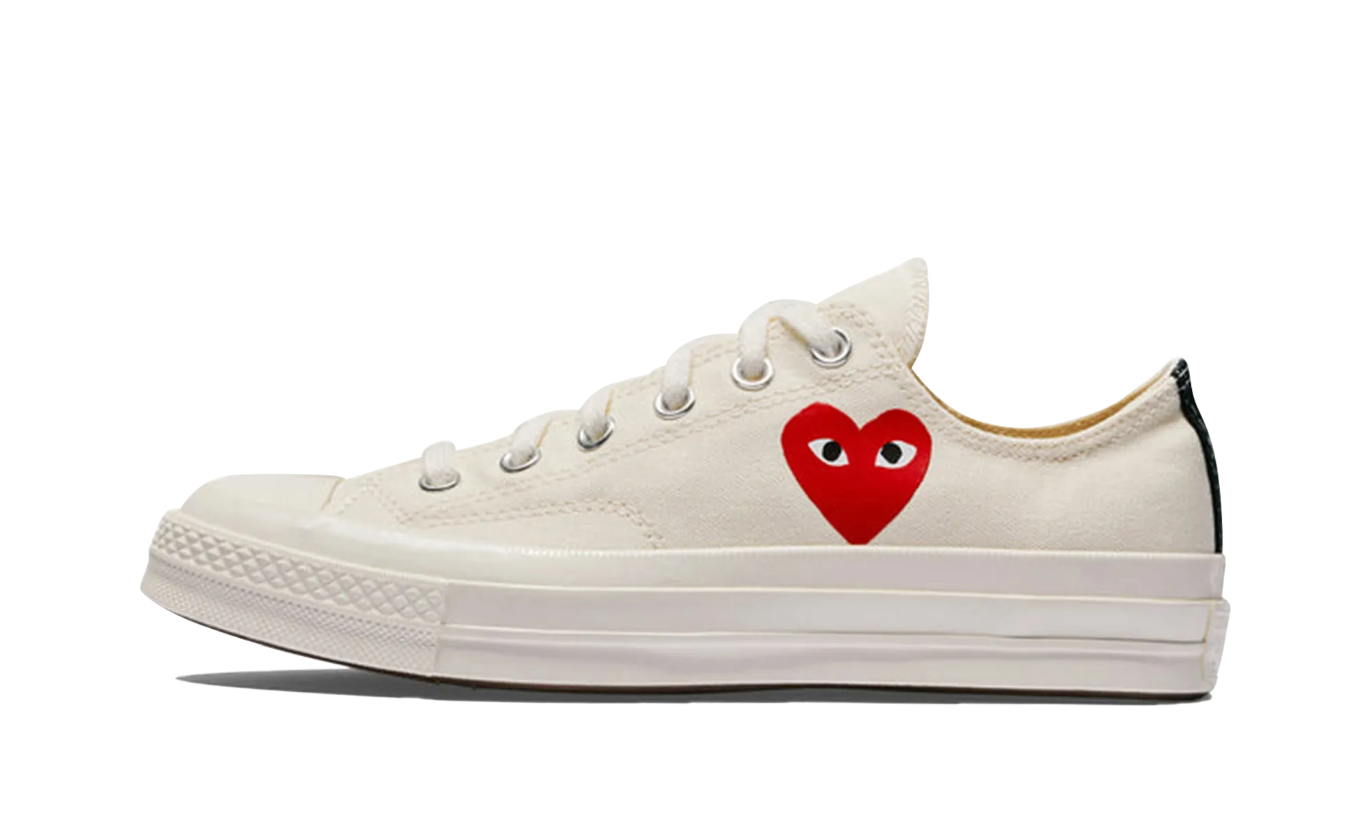 Tunnel Trek Dusk Step Chuck Taylor All Star 70 Low "Comme des Garcons PLAY - Small Red Heart Beige"