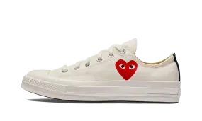Relaxed wear Chuck Taylor All Star 70 Low "Comme des Garcons PLAY - Small Red Heart Beige"