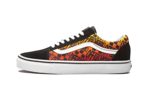 Slip On Style Old Skool "Off the Wall Logos - Orange"