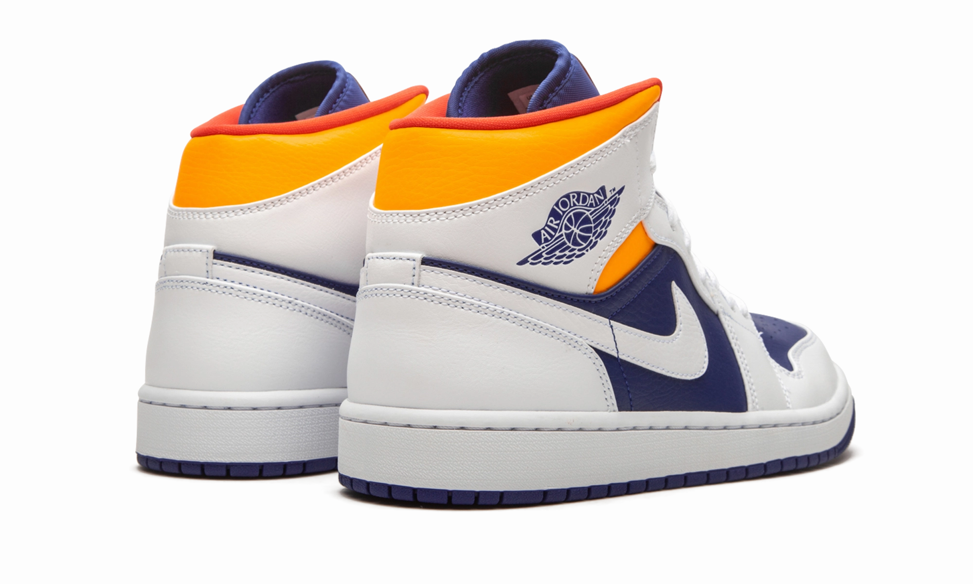 Air Jordan 1 Mid "Royal Blue / Laser Orange" Multi-sport