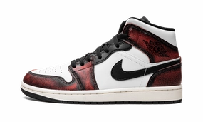 Air Jordan 1 Mid SE "Wear-Away - Infrared" Cushioned look Smooth Toe