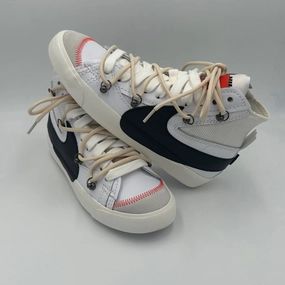 odor - resistant running shoes buckles Nike Blazer Mid '77 Jumbo White Over Laces Beige"