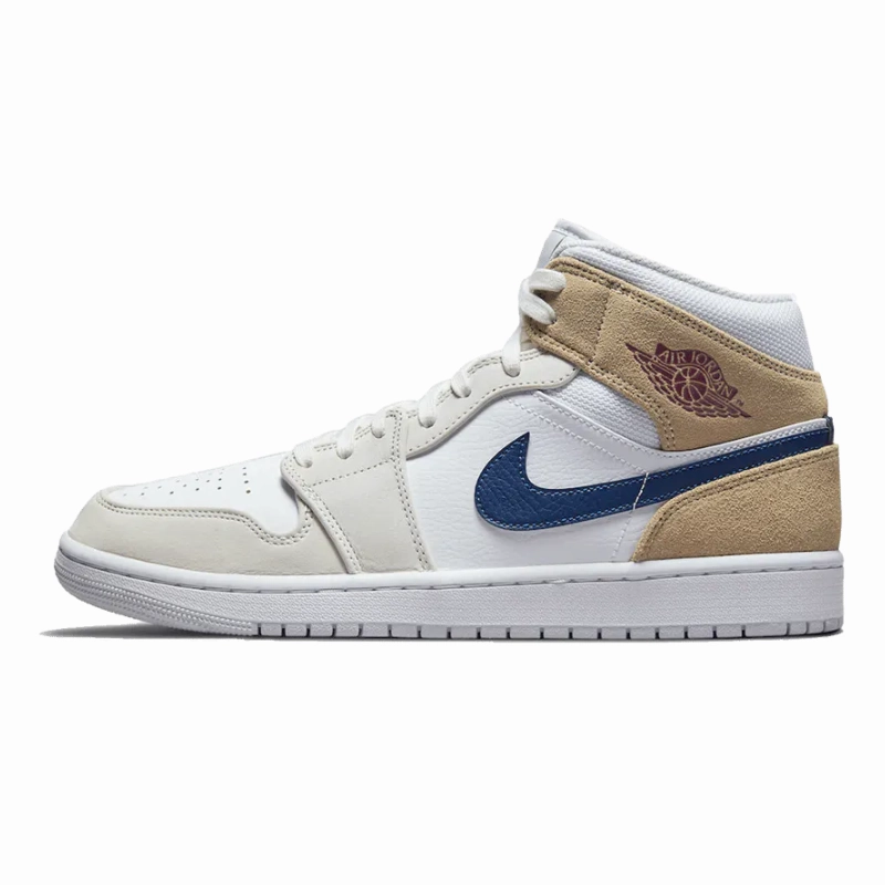 high - jump running shoes Jordan 1 Mid Tan Suede