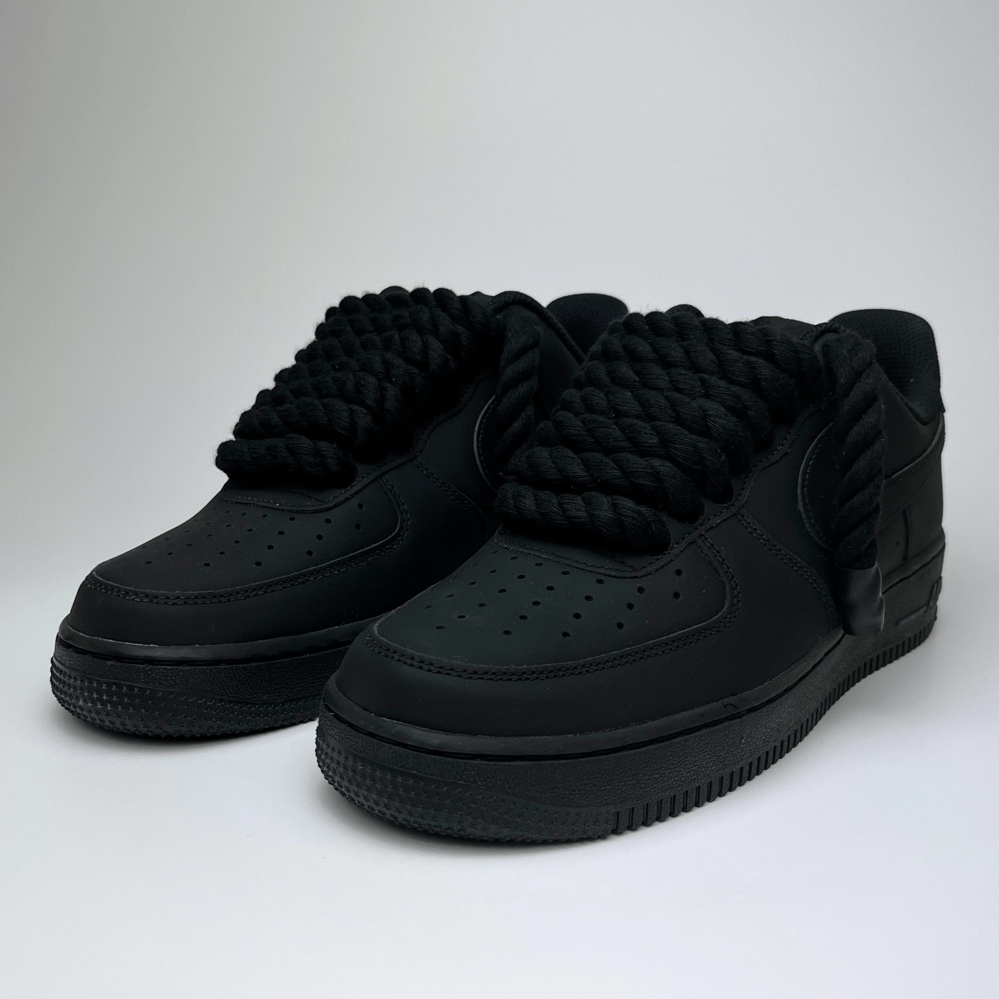 Rope Air Force 1 - Matte Black Toe Area
