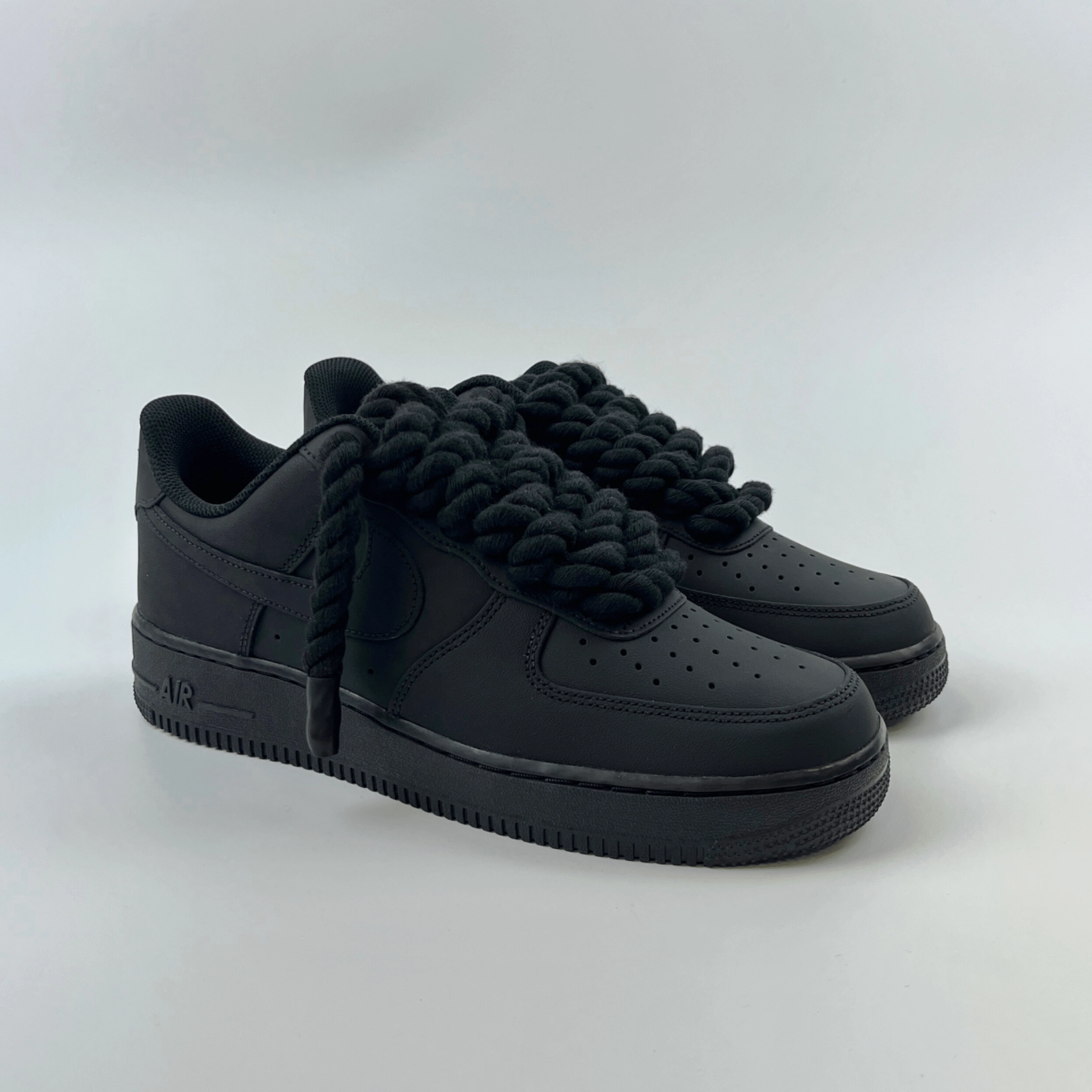 Rope Air Force 1 - Matte Black Comfortable Shoes