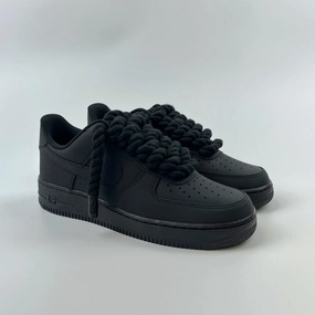 Rope Air Force 1 - Matte Black Comfortable Shoes
