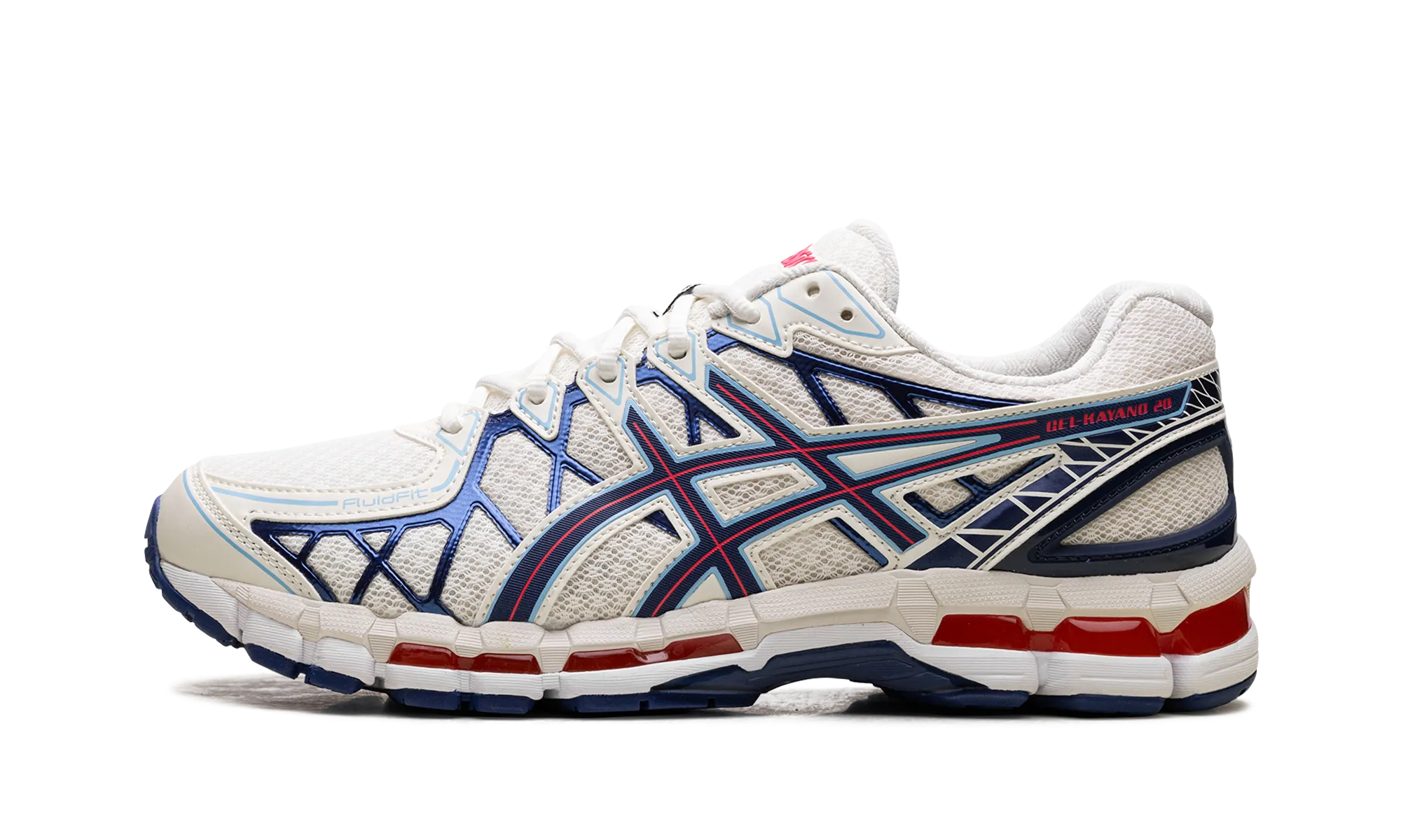 running for family bonding running in the humidity shoes Gel Kayano 20 "Cream Deep Marine"