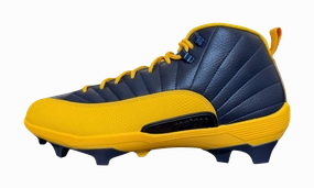 Air Jordan 12 Savage 3 PE Cleats "University of Michigan" ground contact exploration