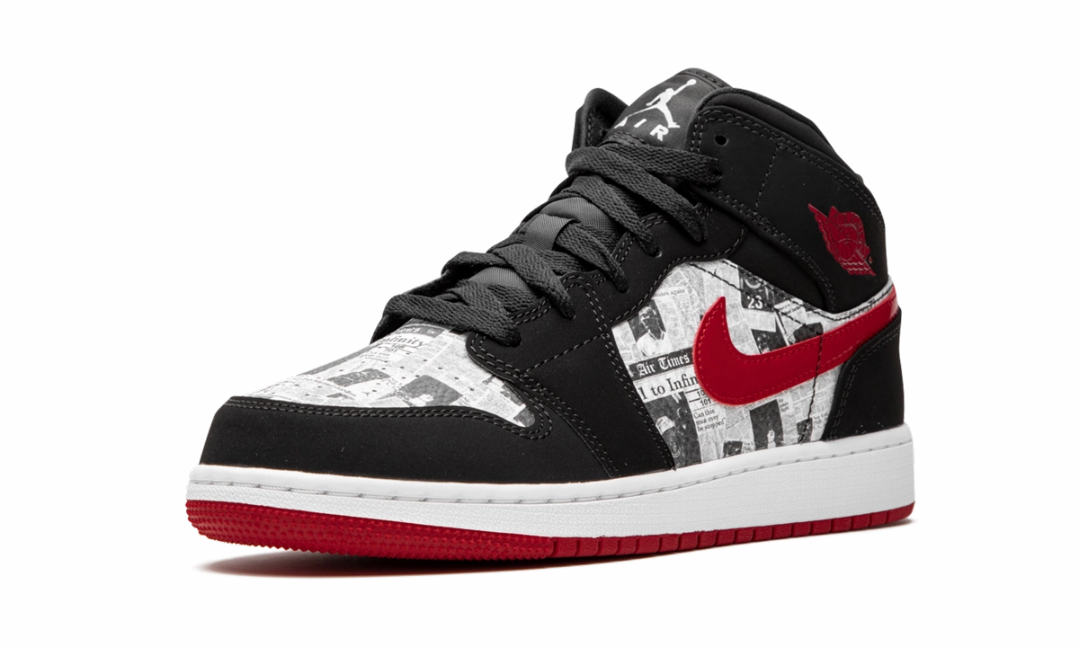 Reliable Performance Streamlined grip Air Jordan 1 MID SE GS "Newspaper"