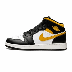 forefoot - strike shoes Air Jordan 1 Mid White Pollen Black Gs