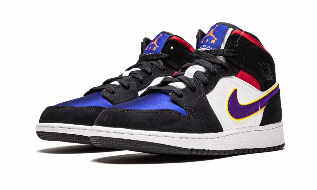 Air Jordan 1 Mid GS "Laker Top 3" Active Performance Style Move