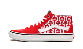 Concert Fit Knit Upper Skate Grosso Mid "Supreme - Monogram S - Red"