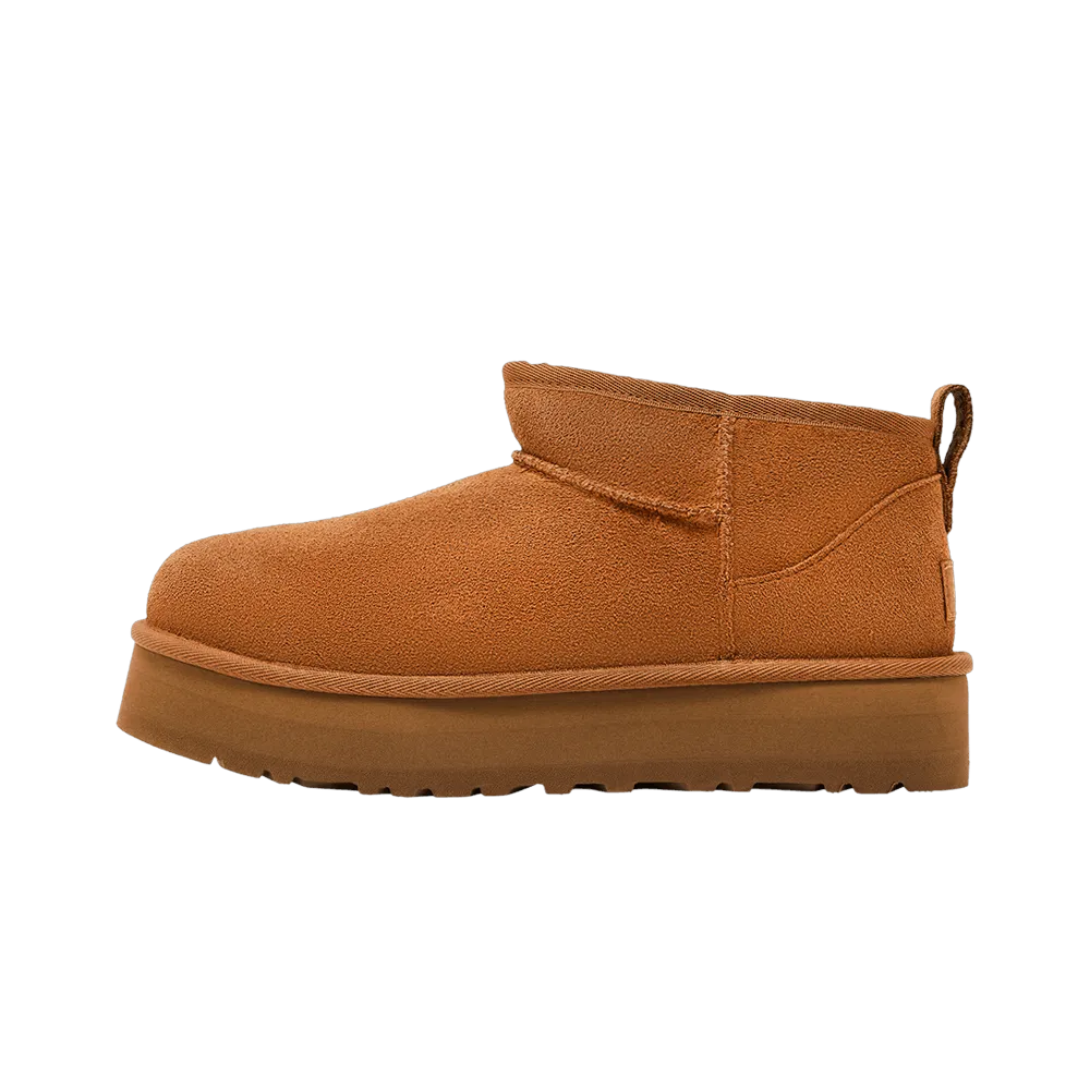 UGG Classic Ultra Mini Platform Boot Chestnut (Kids) Mesh Glow Space Sole