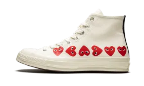 Child Hike Chuck 70 Hi "Comme Des Garons PLAY / Multi Hearts White"
